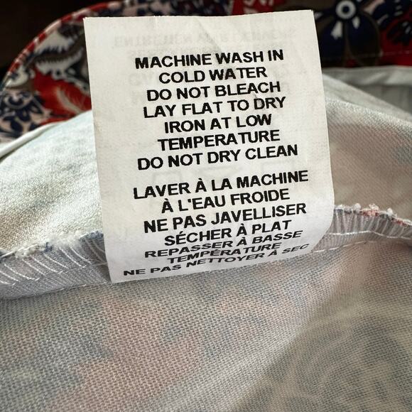 Stitchfix Margaret Skirt Medium Blue Red Floral Print Pull On WorkWear Office - Picture 7 of 7